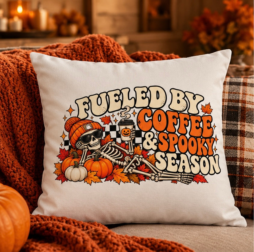 Fueled by Coffee Throw Pillow